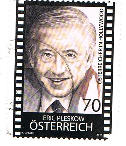 Filmproduzent Eric Pleskow auf einer Briefmarke aus Österreich