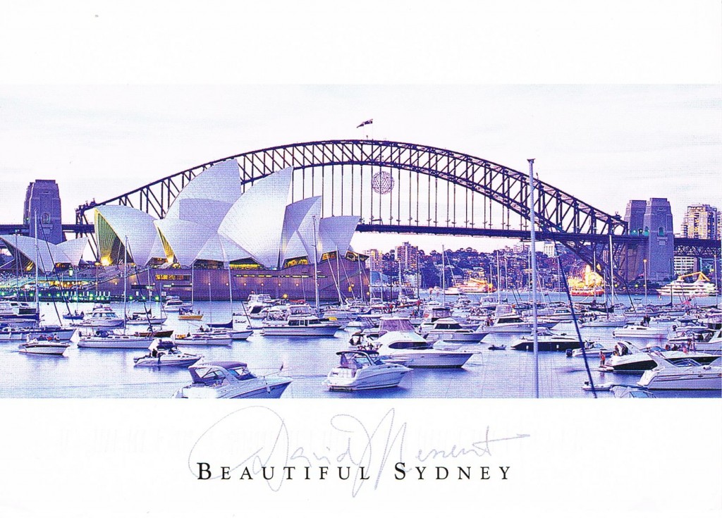 "Beautiful Sydney" mit dem Opernhaus, dem Yachthafen und der Habour Bridge