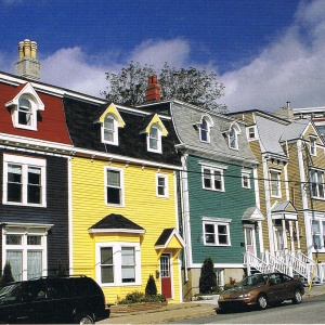 Bunte Häuser in St. John's auf Neufundland
